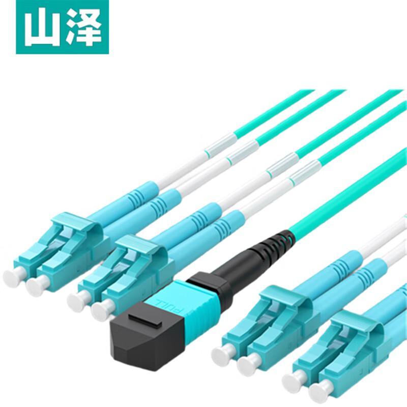 SanZhe OM3 MPO-LC 8-Core Multimode Fiber Optic Patch Cable