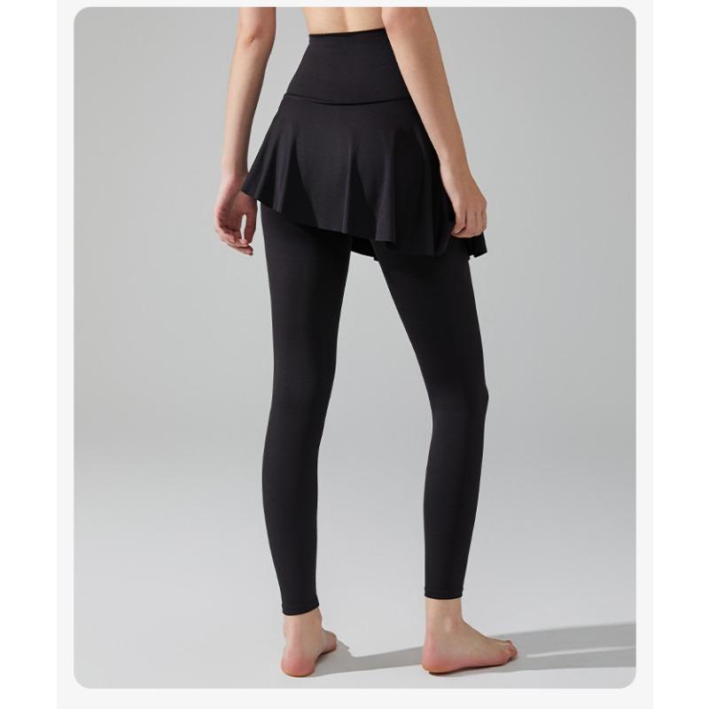 Женские летние лайкровые спортивные брюки с высокой талией, закрывающие бедра, для йоги, юбка, брюки