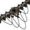 Fashion Personality Retro Jewelry Black Lace Clavicle Chain Female Exaggerated Lace Necklace Accessories