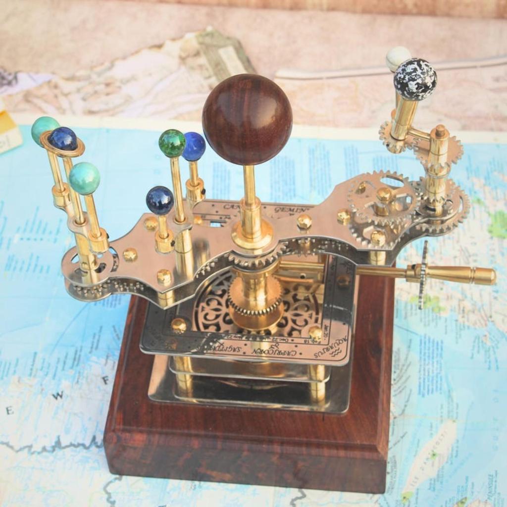 Orrery Стимпанк Домашний Декор Модель Солнечной Системы Идеальный Подарок на Новоселье, Подарок Мужу, Tellurion, Элегантный Функциональный Шедевр Декора