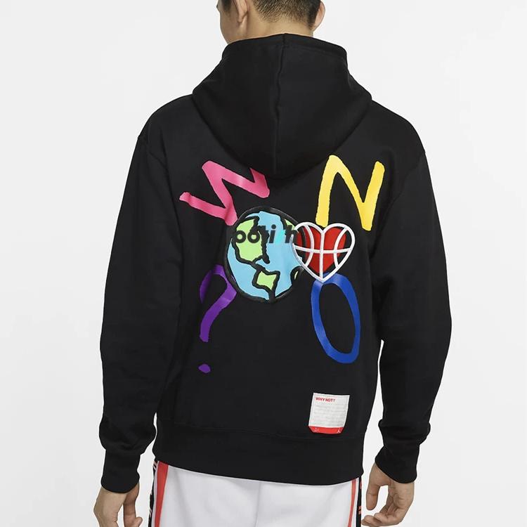 Jordan Почему бы не свитшот с капюшоном на флисовой подкладке, мужская толстовка черного цвета CW4255-010