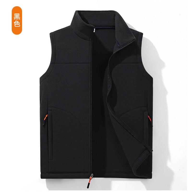 Men S Fleece Sleeveless Zip Up Vest Casual Workwear