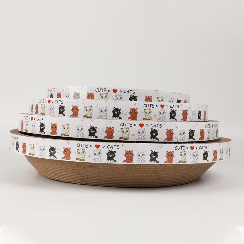 Круглая когтеточка Устойчивая к царапинам Игрушки для кошек Товары для кошек Тип миски Доска-когтеточка в виде лапы Кошачье гнездо