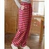 Red Grid Women's Home Sleeper Pants