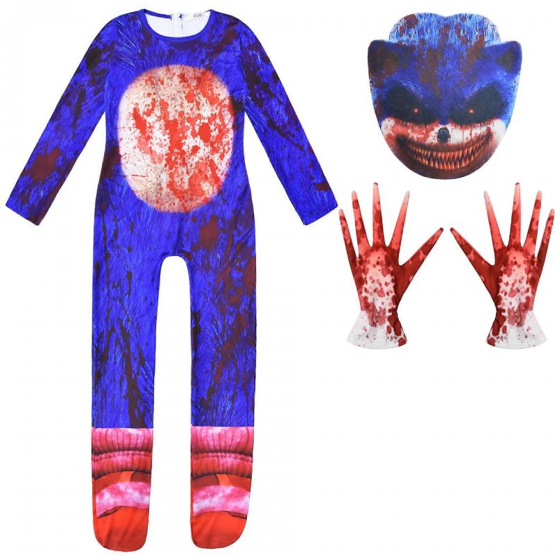 Halloween costumes Sonic holiday party character modeling jumpsuit