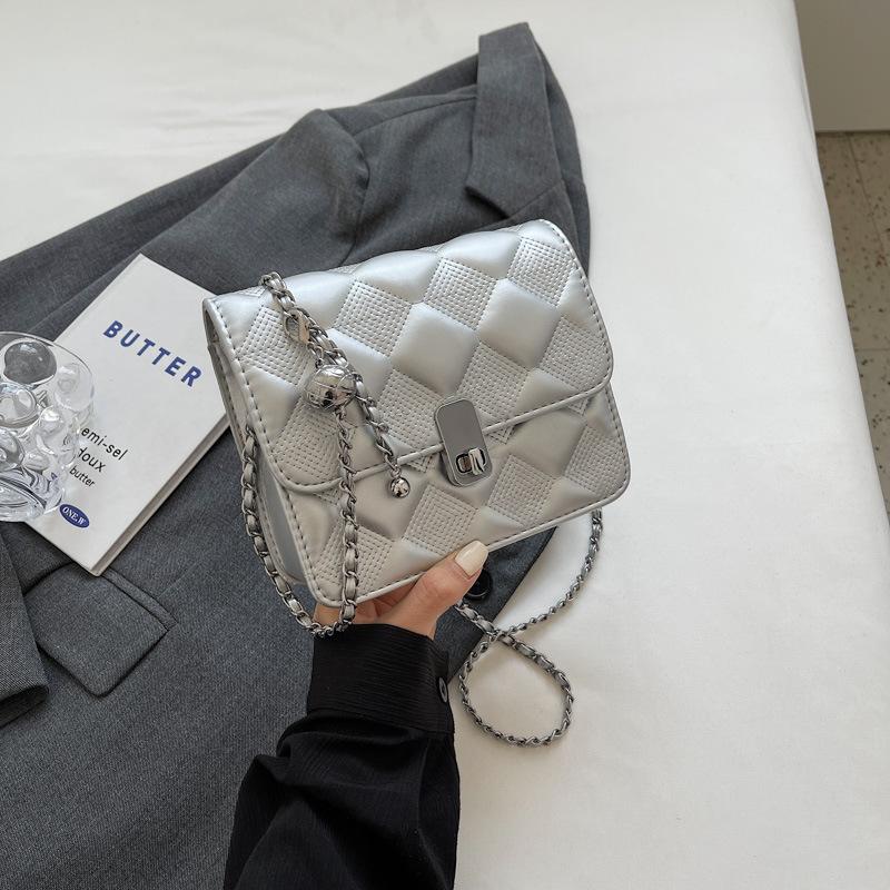 Маленькая сумка женская новая мода высококлассная модная бриллиантовая сумка на плечо цепочка сумка-мессенджер маленькая квадратная сумка