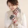 Wool Knitted Gloves Women's Winter Warm Full-finger Gloves Piled Thickened Cycling Wool Gloves Men