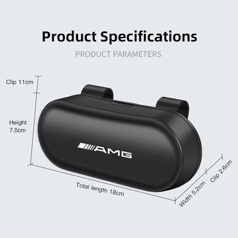 Car Sun Visor Glasses Box Eyeglasses Clip Sunglasses Holder For Mercedes Benz AMG W203 W205 W206 W211 W220 W212 W201 W210 W108 LL26