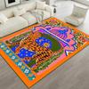 VIKAMA Leopard Print Living Room Carpet, Creative Bedroom Bedside Rug, Sofa Coffee Table, Large Area Rug, Home Decoration
