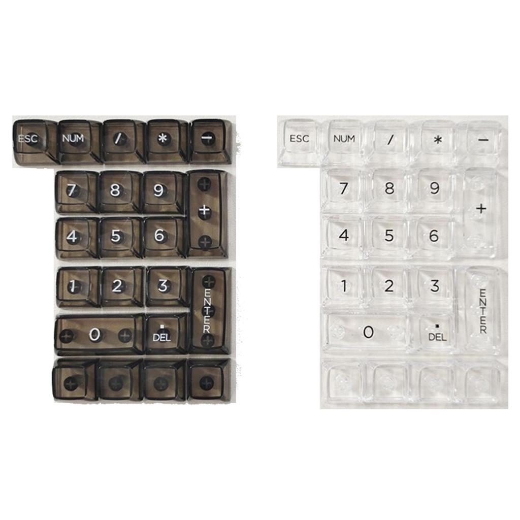 Прозрачные колпачки для цифровой клавиатуры 22Keys PC Keycaps Cherry MX Keycap Прозрачные клавиши с подсветкой и дизайном Ice Crystal