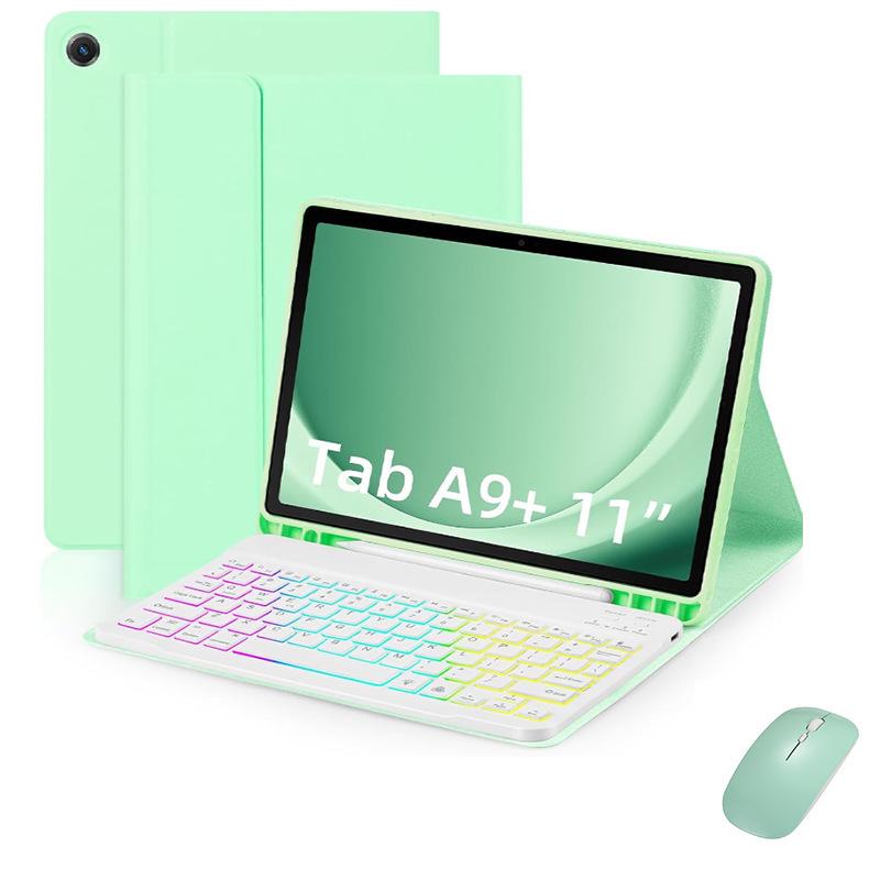 Совместимый чехол-клавиатура Bluetooth для Samsung A9 Plus X210/X216 с RGB-подсветкой клавиатуры A11 и защитной крышкой для мыши