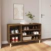 VidaXL Shoe Cabinet Smoked Oak 102x36x60 Cm Engineered Wood 819745