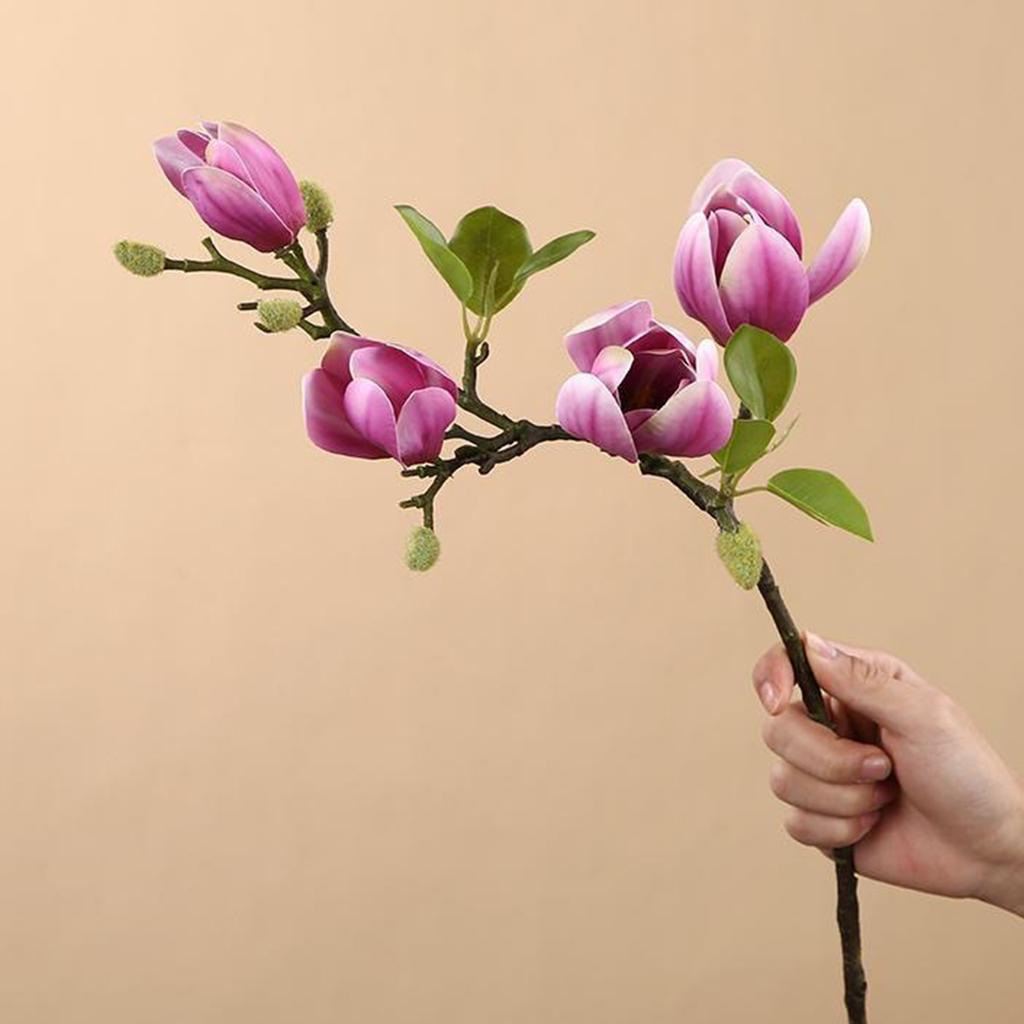 1 шт. Искусственные Цветы Шелковая Магнолия Букет DIY Фото Реквизит Свадебные Букеты Невесты Стол Вечеринка Дом Сад Наружные Украшения