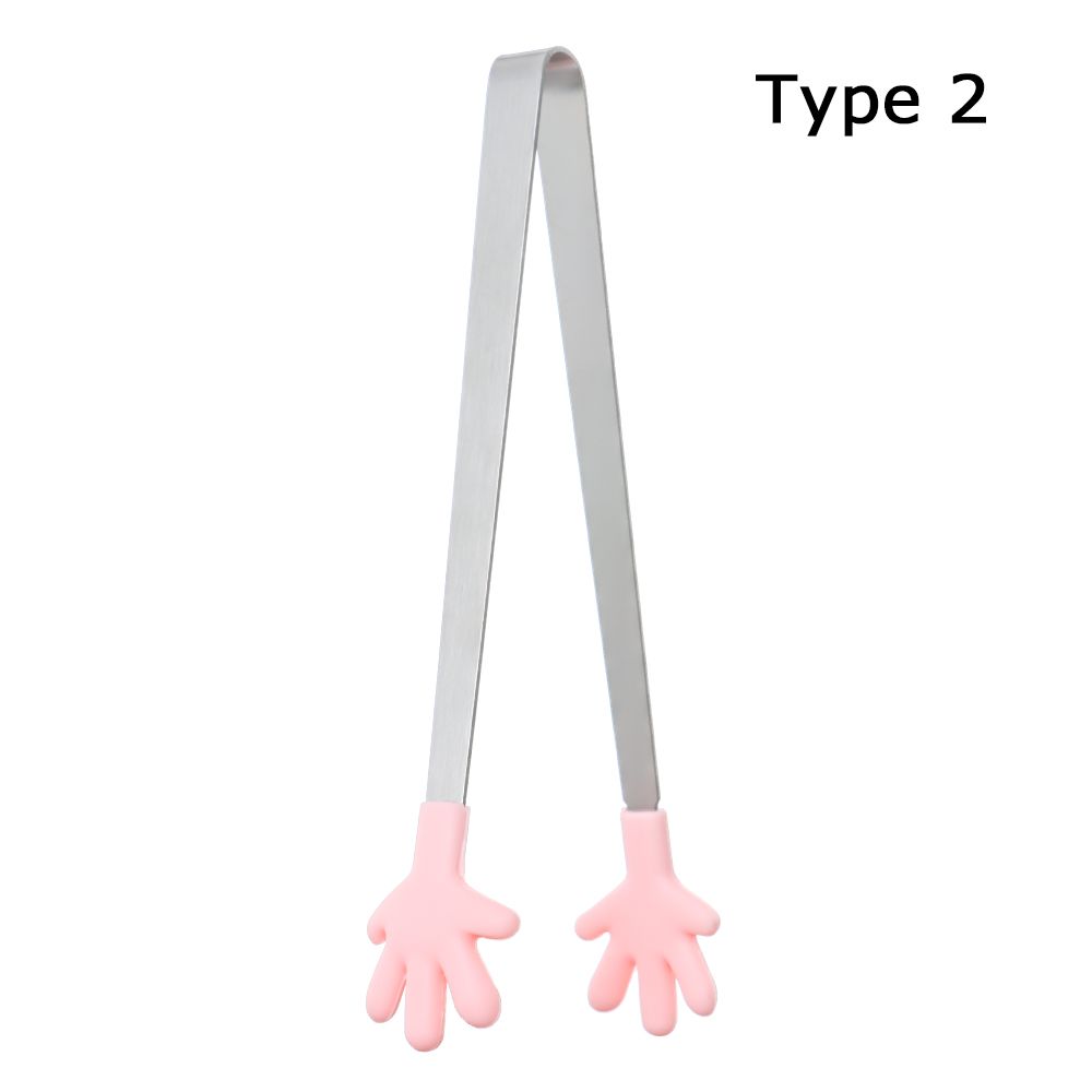 Kitchen Accessories Non-slip Handles BBQ Mini Creative Silicone Snack Food Tong