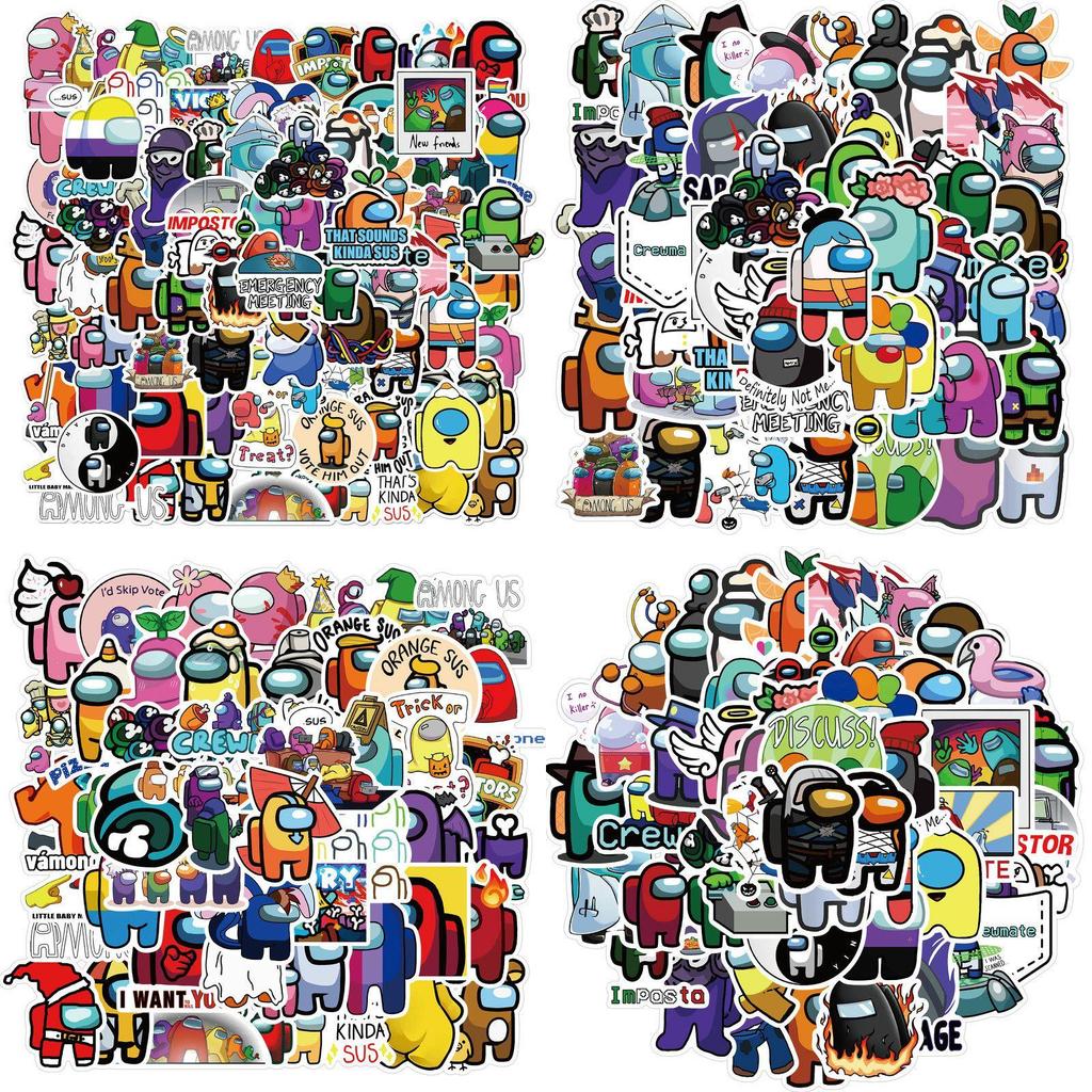 Pcs Sticker 50100 Pack Set Game Diy Imposter Decal Stickers Waterproof