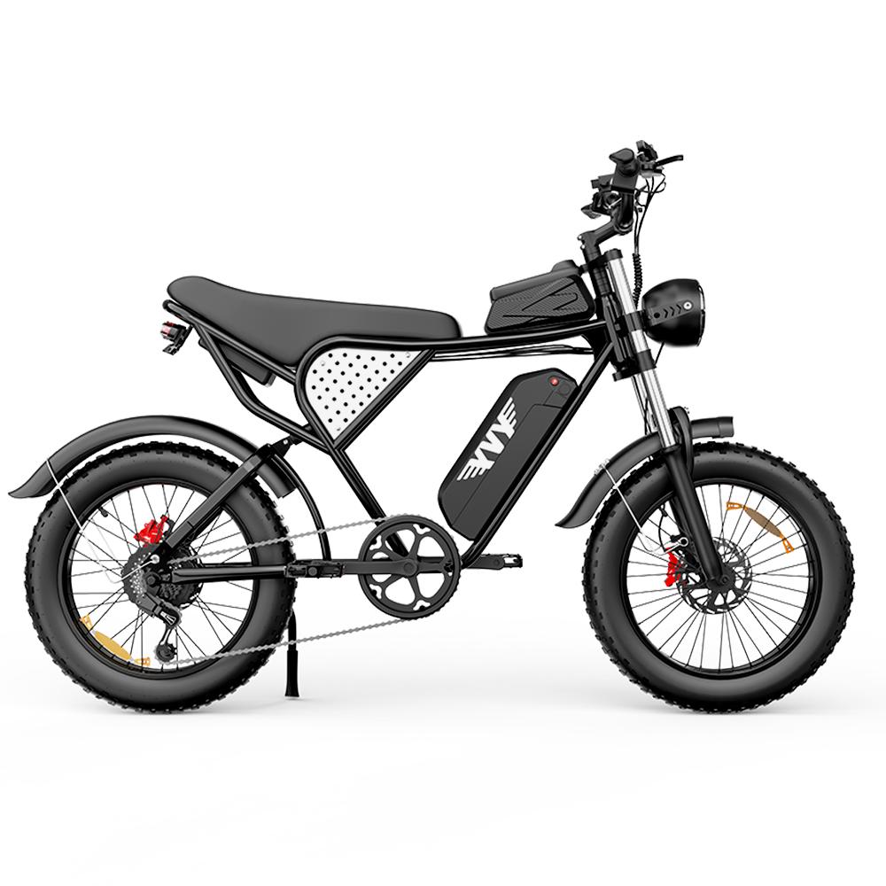 YVY C20 1500W Высокопроизводительный электровелосипед с зеркалом заднего вида, 48В20Ач, 20×4.0 Толстые шины, Полная подвеска, Гидравлические дисковые тормоза Внедорожный электровелосипед