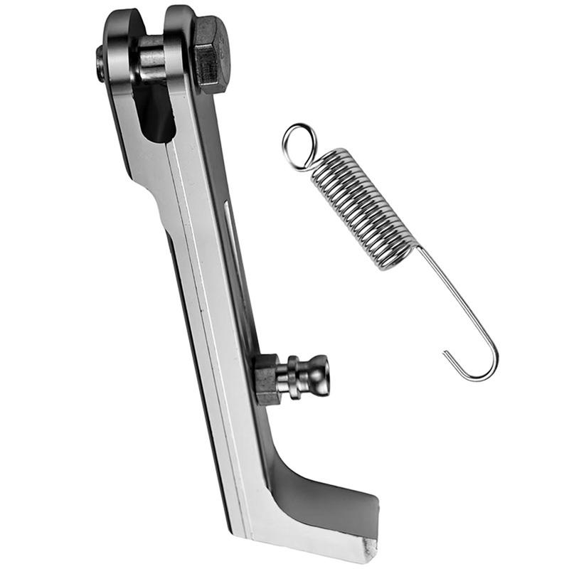 Universal Adjustable Motorcycle Side Kick Stand Stainless Steel Bracket With Spring Kit Replacement