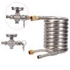 Нержавеющий inline-термометр для домашнего пивоварения, 3-дюймовый циферблат, прямой контакт с суслом, противоточный охладитель, пластинчатый охладитель, 1/2" NPT