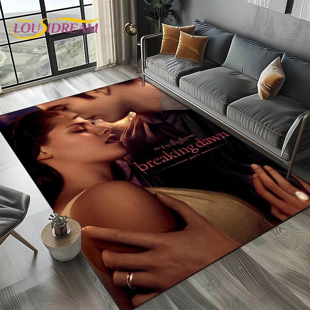 Twilight Saga Series Edward Bella Movie Carpet Rug for Living Room Bedroom Home Sofa Decoration,Kids Area Rug Non-slip Floor Mat