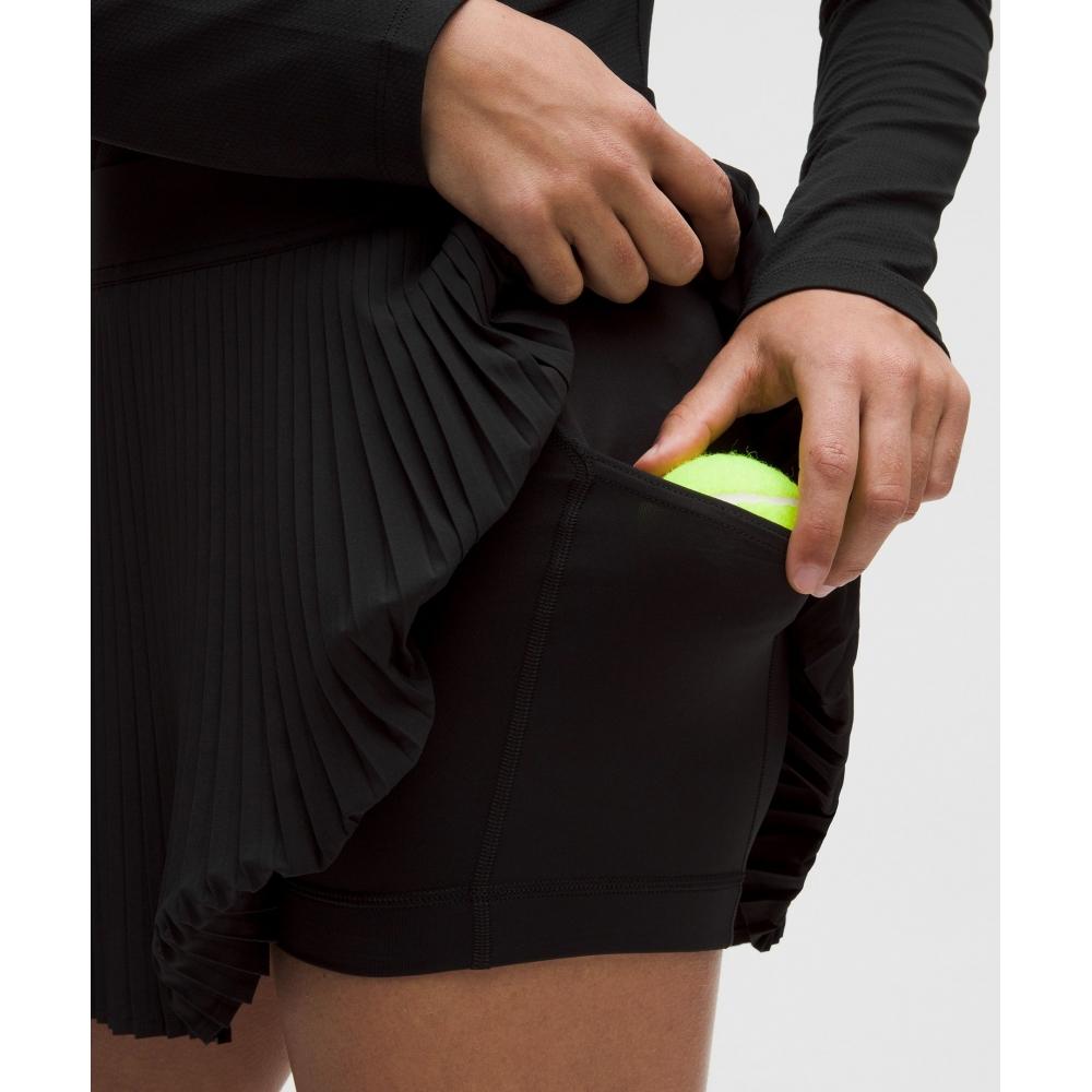 Юбка для тенниса Lululemon Replicate с высокой талией и складками Blk