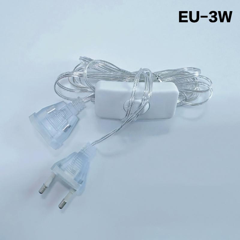 3M/5M EU US Штекер Удлинитель Провод Гирлянда Кабель-удлинитель Стандартный Удлинитель Питания Для Рождественской Светодиодной Гирлянды