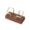 Black Walnut Wooden Card Holder Wooden Business Card Storage Organizer Metal Card Holder Memo Box Solid Wood Display Stand Rack
