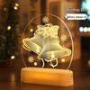 3D Неоновый светодиодный рождественский орнамент Ночник