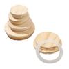 Wooden Lids Silica Gel Circle Seal Up Cover Pine Wood Cover Flower Wood Cover Seal Up Cani Storage Jar Handmade Candle Cup Lid