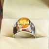 Citrine Oval Cut Gemstone With 925 Sterling Silver Ring For Men's #A938 JL375669181027