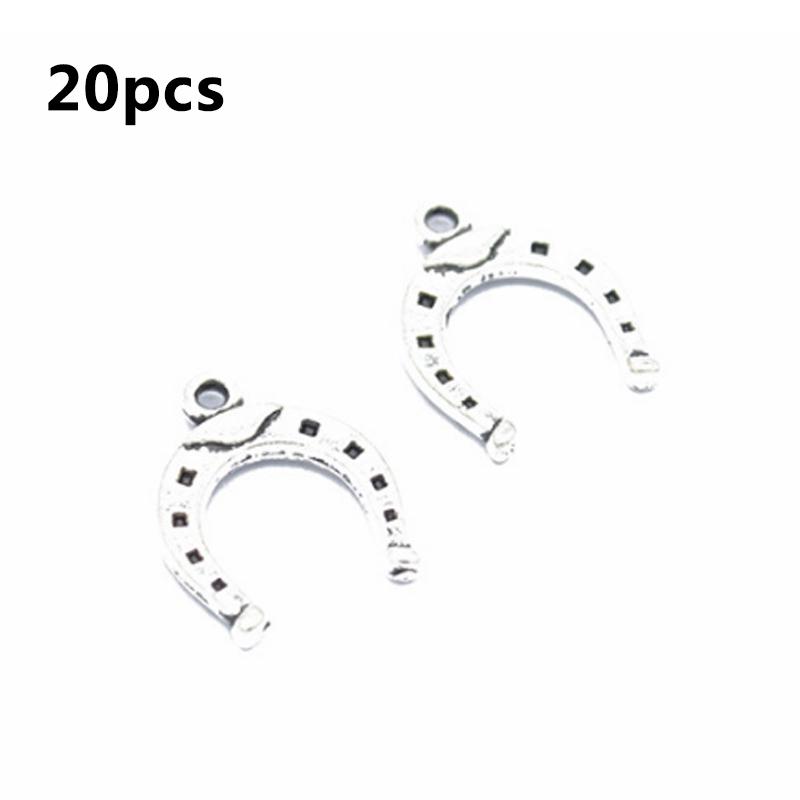 Мода 20 шт./лот ожерелье браслет новый DIY ретро ювелирные изделия аксессуары кулон сплав подкова для ювелирных изделий маркировка