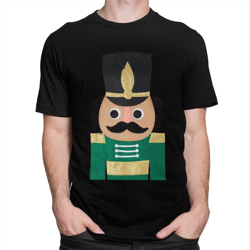 Custom Mens Christmas Nutcracker Cartoon Soldier Toy T Shirts Short Sleeve Cotton Tshirt Leisure Tees Loose Fit Clothes