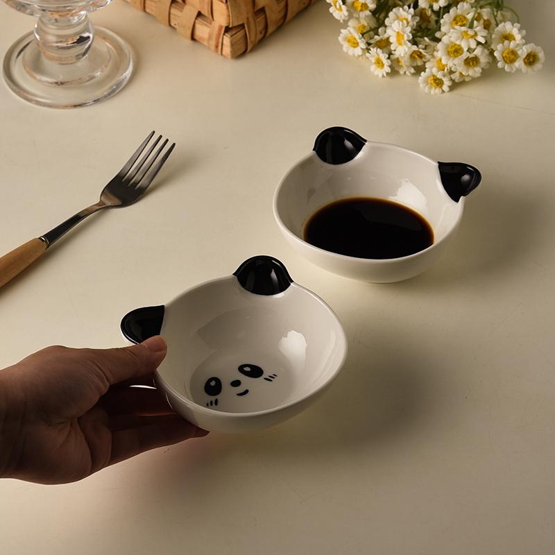 Симпатичная миска для варки яиц на пару в форме панды, емкость для макания объемом 160 мл, бытовые кухонные принадлежности