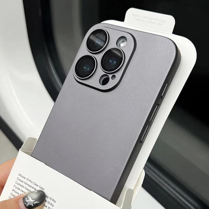 Оригинальный Цветной Ультратонкий Матовый TPU Чехол для iPhone 17 Pro Max 16 15 14 Plus 13 12 11 Защита Камеры из Стекла Ударопрочный Чехол