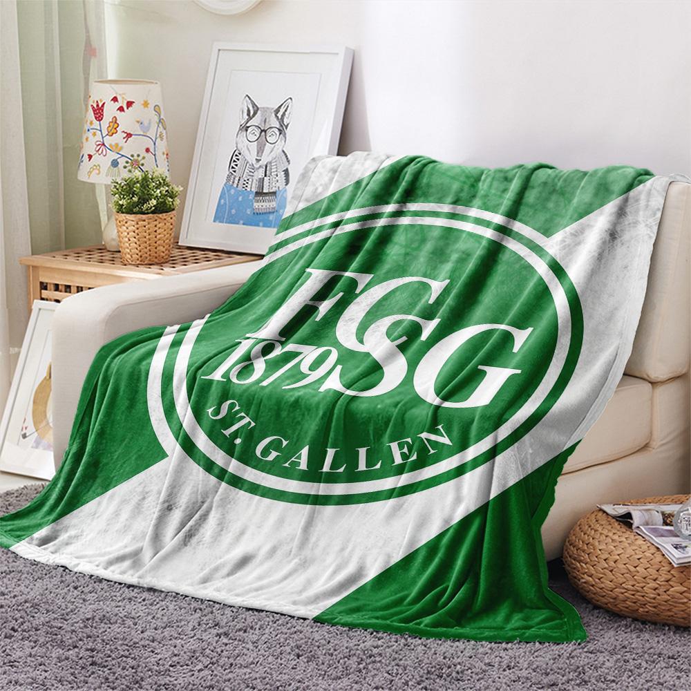 St. Gallen Football Club  Print Flannel Blanket, High quality Comfortable for All Seasons, Home Decor, Warmth and Comfort