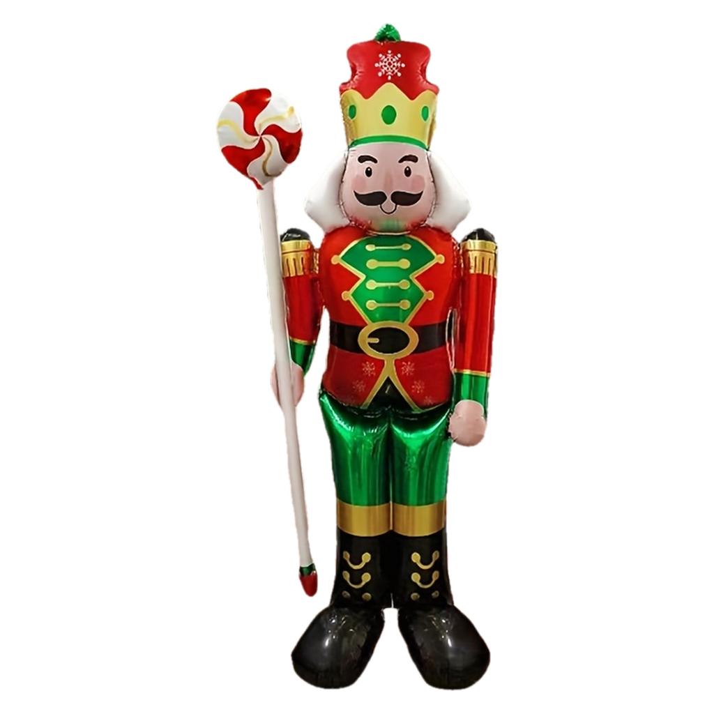 1pcs Large Christmas Standing Balloons Christmas Aluminum Film Balloon Walnut Soldier Balloon for New Year Xmas Party Home Decor