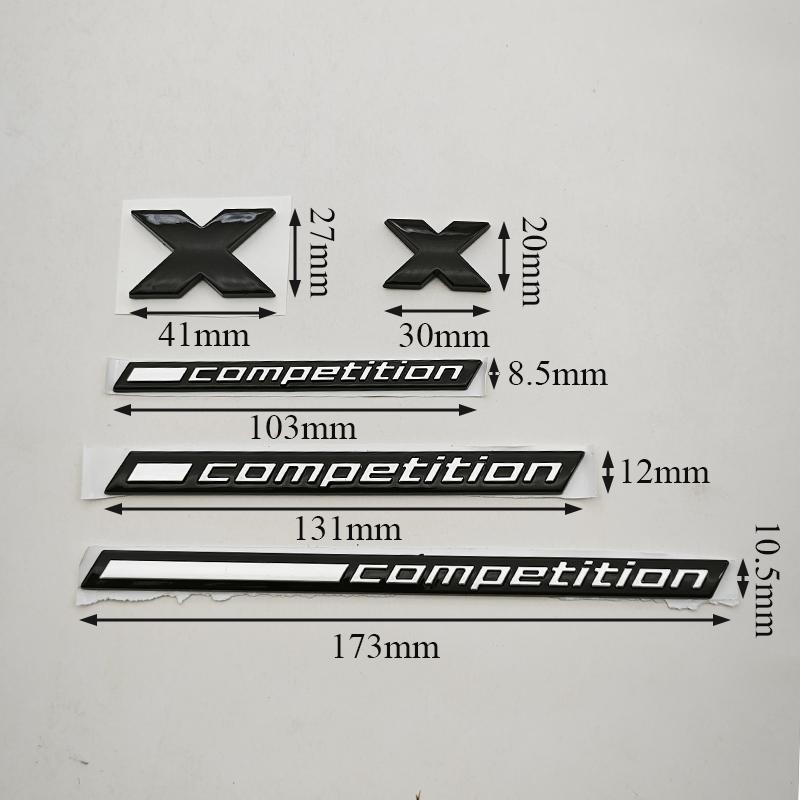 3D ABS Car Sticker M Series Competition Numbers Rear Trunk Emblem Decals For BMW M1 M2 M3 M4 M5 M6 X4M X5M X6M Accessories EJ3