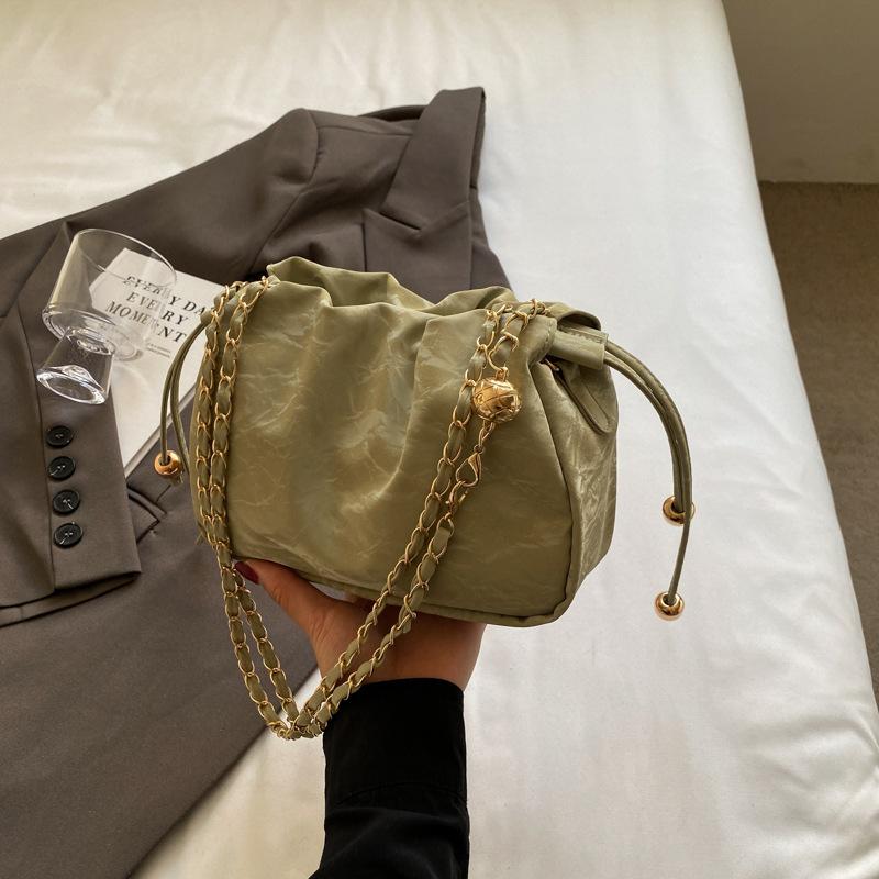 Простая повседневная сумка-ведро большой вместимости, летняя новая модная ретро-сумка, женская сумка через плечо