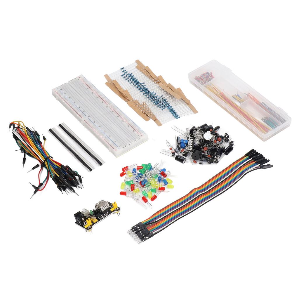 Electronics Component Kit Starter Fun Assortment with 830 Tie Points Breadboard for R3