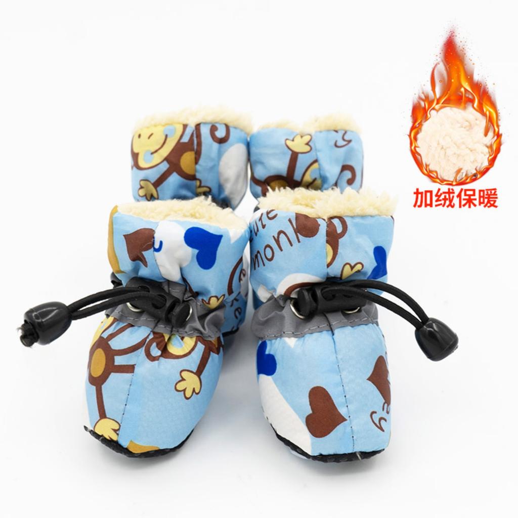 Обувь для собак Зимние сапоги для снега Теплая хлопковая обувь