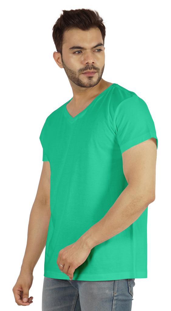 Inkmeso Футболка с V-образным вырезом, мужские базовые рубашки, повседневная хлопковая футболка с коротким рукавом