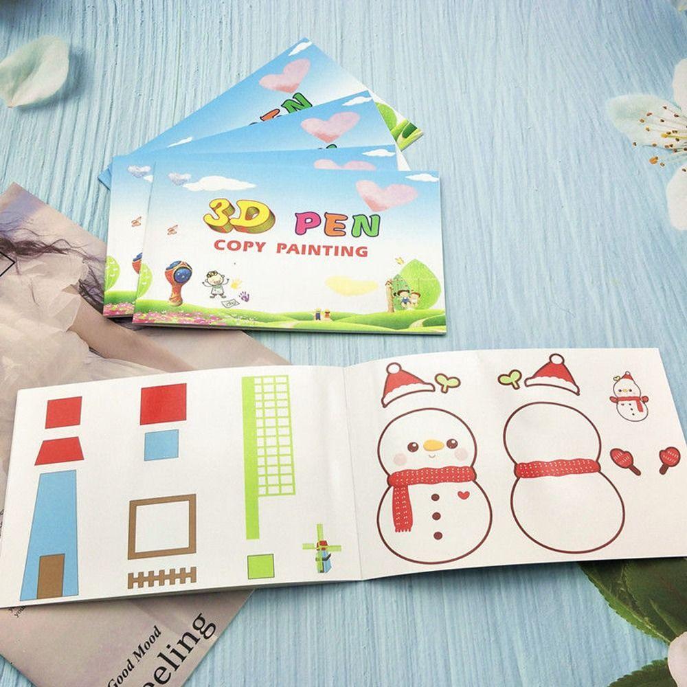 Игрушки Подарки детям 3D ручка Инструмент Шаблон 3D-печать Альбом Бумага Книга Аксессуары Трафареты для рисования