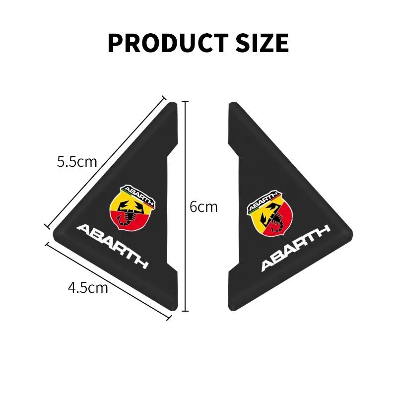GCNDL1 2pcs Silicone Car Door Corner Cover Bumper Scratch Protector For Fiat Abarth 595 Abarth 500 Abarth 124 Spider Car Accessories