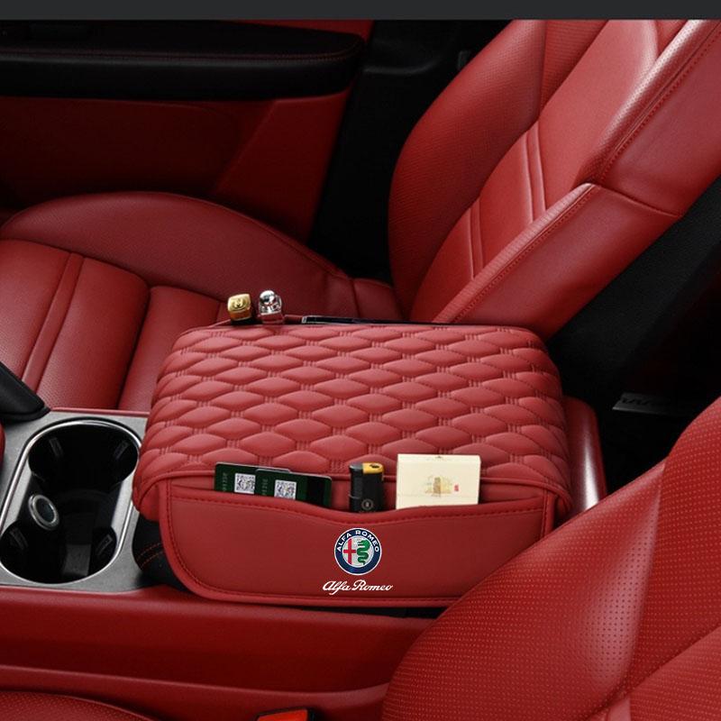 Car Armrest Box Height Increase Pad Storage Bag For Alfa Romeo STELVIO Giulia 159 Giulietta 147 Mito 156 MTO Sportiva Accessorie