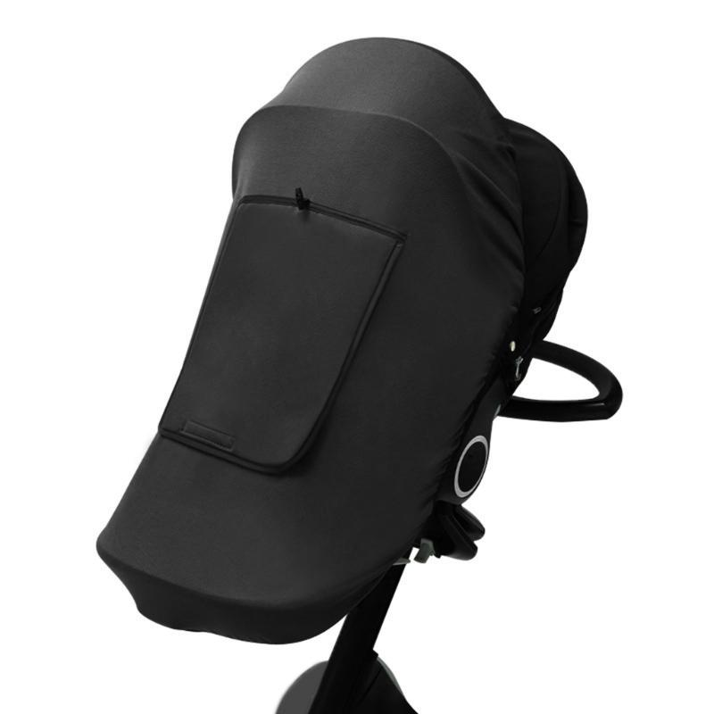 Чехол для защиты от солнца для детской коляски UPF50+ UV Чехол-солнцезащитный козырек для коляски Эластичный тянущийся Солнцезащитный зонт для прогулочной коляски Дождевик