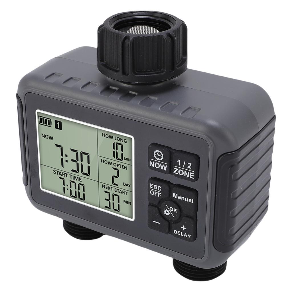 Автоматический таймер полива ЖК-дисплей 3/4-1/2 дюйма кран 2-зонный таймер полива для открытого сада двора