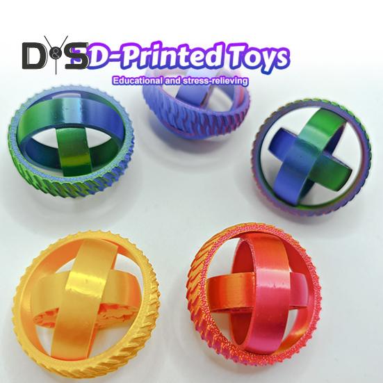 1/5 шт. 3D-печатная игрушка-спиннер для снятия стресса и беспокойства у детей и подростков, для взрослых, с блокирующим механизмом, гироскоп на кончике пальца, портативный, для путешествий, сенсорный спиннинг