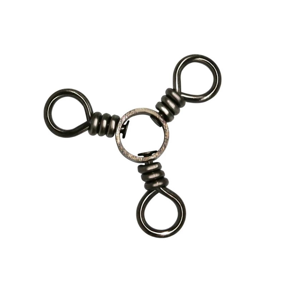 Рыболовные крючки Nickel Swivel Hook Трехсторонний вертлюг Рыболовные вертлюги Тройничные вертлюги Рыболовный соединитель