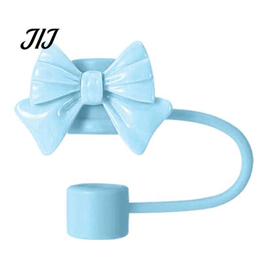Reusable Straw Accessories Cute Bow Cover for 10mm Straws, Silicone Dustproof Protectors Tumblers Cap, Topper Coffee Cups And Tip Covers