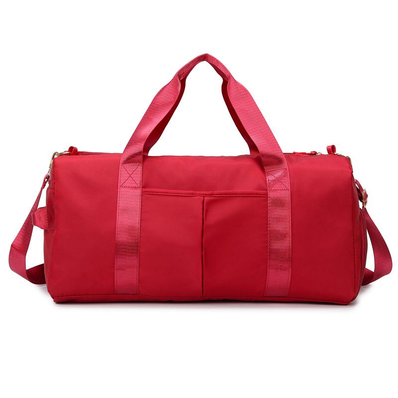 Портативная однотонная дорожная сумка с отделением для обуви, разделением сухого и влажного, плечевым ремнем, легкая для плавания и фитнеса