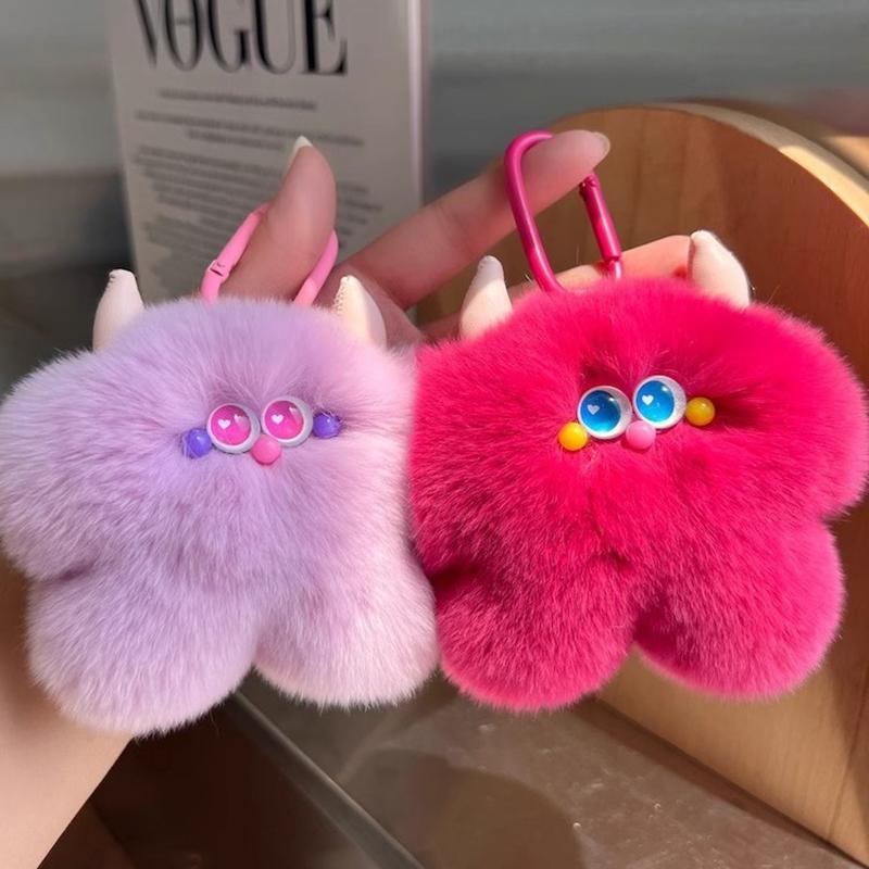 Cute Kawaii Trendy Plush Doll Pendant For Women Girls Car Keychain Creative Backpack Decoration Accessories Gifts